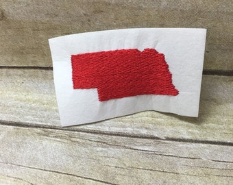Nebraska Embroidery Design, Nebraska Embroidery Design Filled In