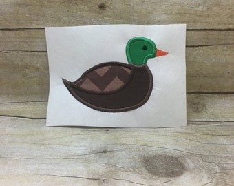 Mallard Duck Applique, Ente Stickerei Design Applique