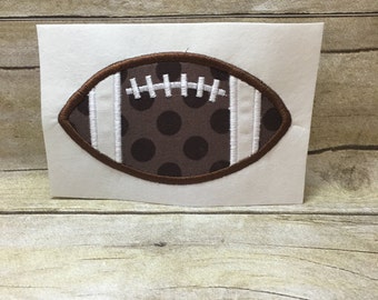 Football Applique Design, Football Embroidery Design Applique