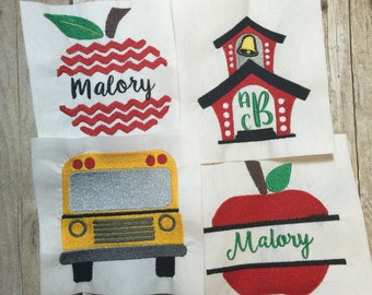 Back to School Embroidery Design Package,