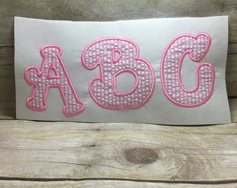 Applique Font embroidery, Embroidery  Applique Font, Font Applique