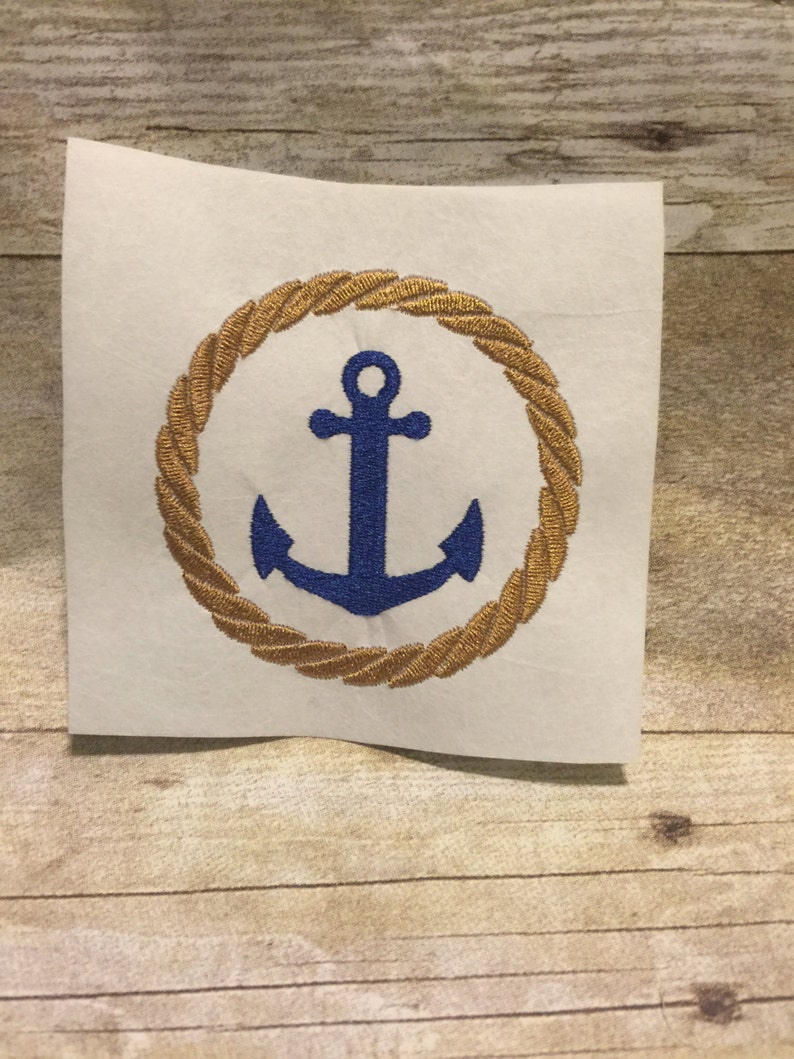 Anchor with rope frame embroidery design anchor embroidery  etsy Anchor with rope frame embroidery design anchor embroidery  etsy