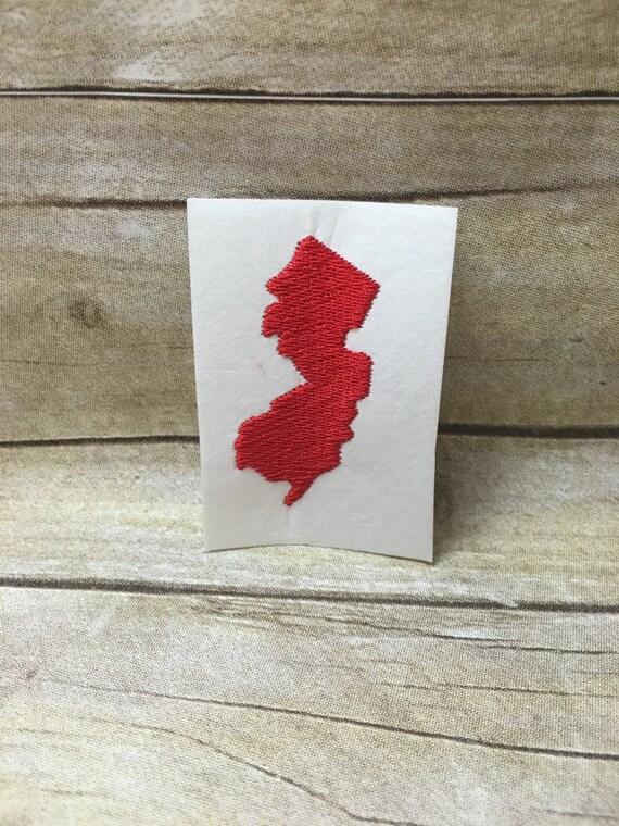 New Jersey Embroidery Design New Jersey Embroidery Design Etsy