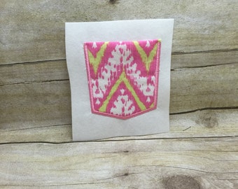 Pocket Applique Embroidery Design, Pocket Embroidery Design 4 SIZES