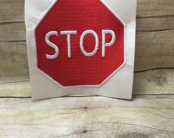 Stop Sign Embroidery Design, Stop Sign Filled In Embroidery Design