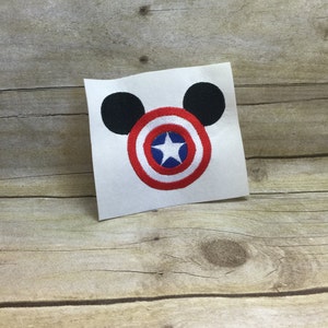 Captain America Mickey Mouse Embroidery Design