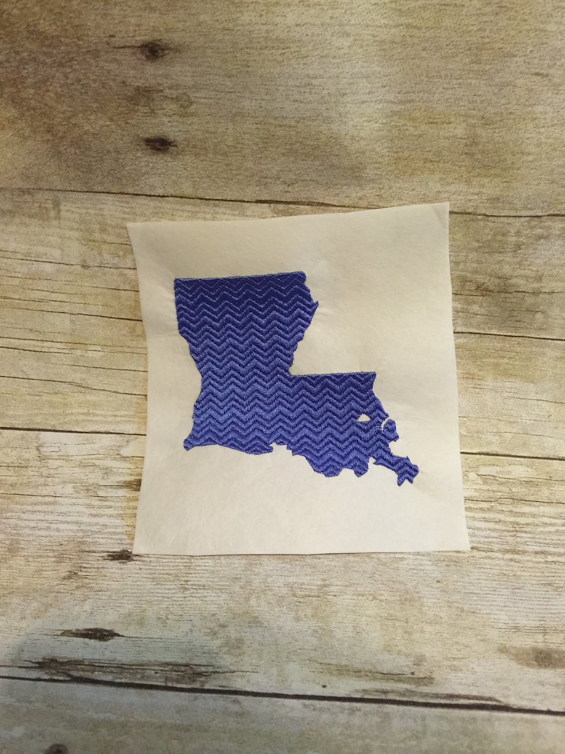 Chevron Louisiana Embroidery Design Chevron Louisiana Etsy