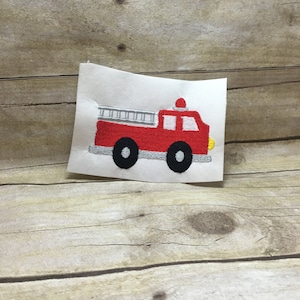Fire Truck Embroidery Design, Firetruck Embroidery Design