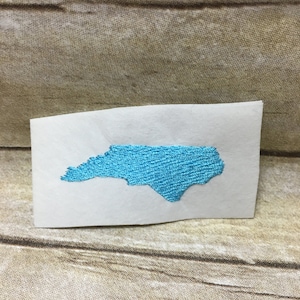 North Carolina Embroidery Design, North Carolina Embroidery Design Filled In