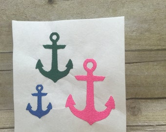 5 Sizes Anchor Embroidery Design, Small Anchor Embroidery Design