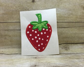 Strawberry Applique, Strawberry Embroidery Design Applique