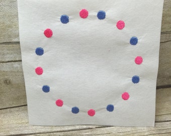 Dot Circle Embroidery Design, Pola Dots Embroidery Design