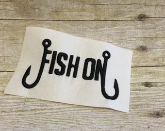 Fish On Embroidery Design, Fish On Applique