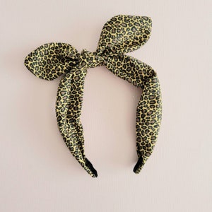 Leopard Print Bow Knot Bow Band, Knotty Bow