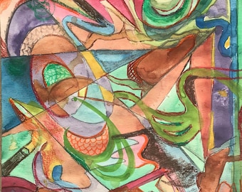 Untitled, watercolor and pencil, 2022.