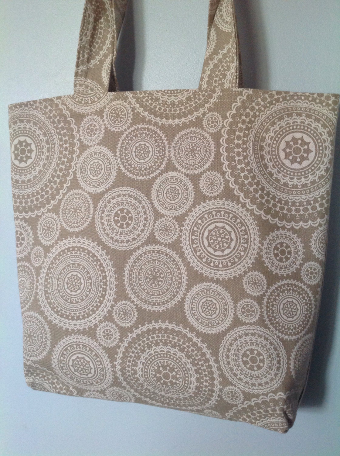 Lace Circles and Polka Dot Tote Bag Shopping Bag Beach Bag - Etsy UK