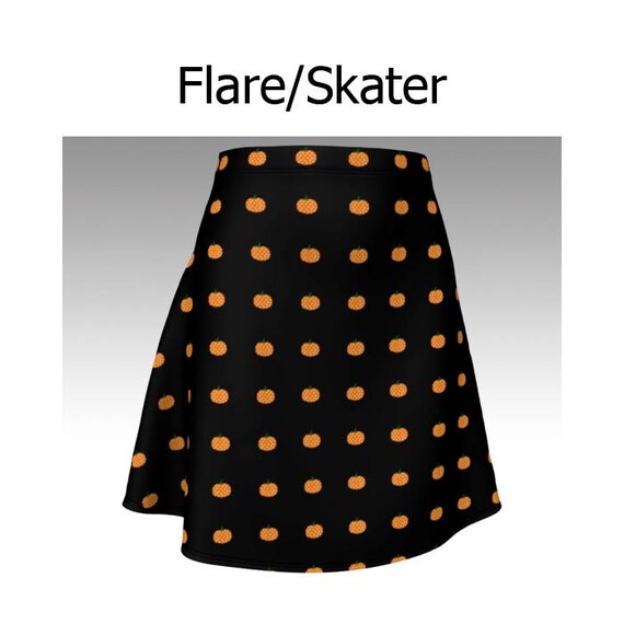 Halloween Skirt Pumpkin Skirt Black Skirt Halloween Etsy