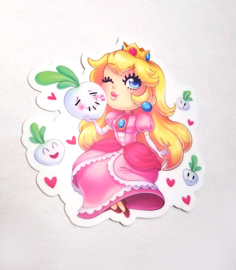 Princess Peach 3 Vinyl Sticker Etsy