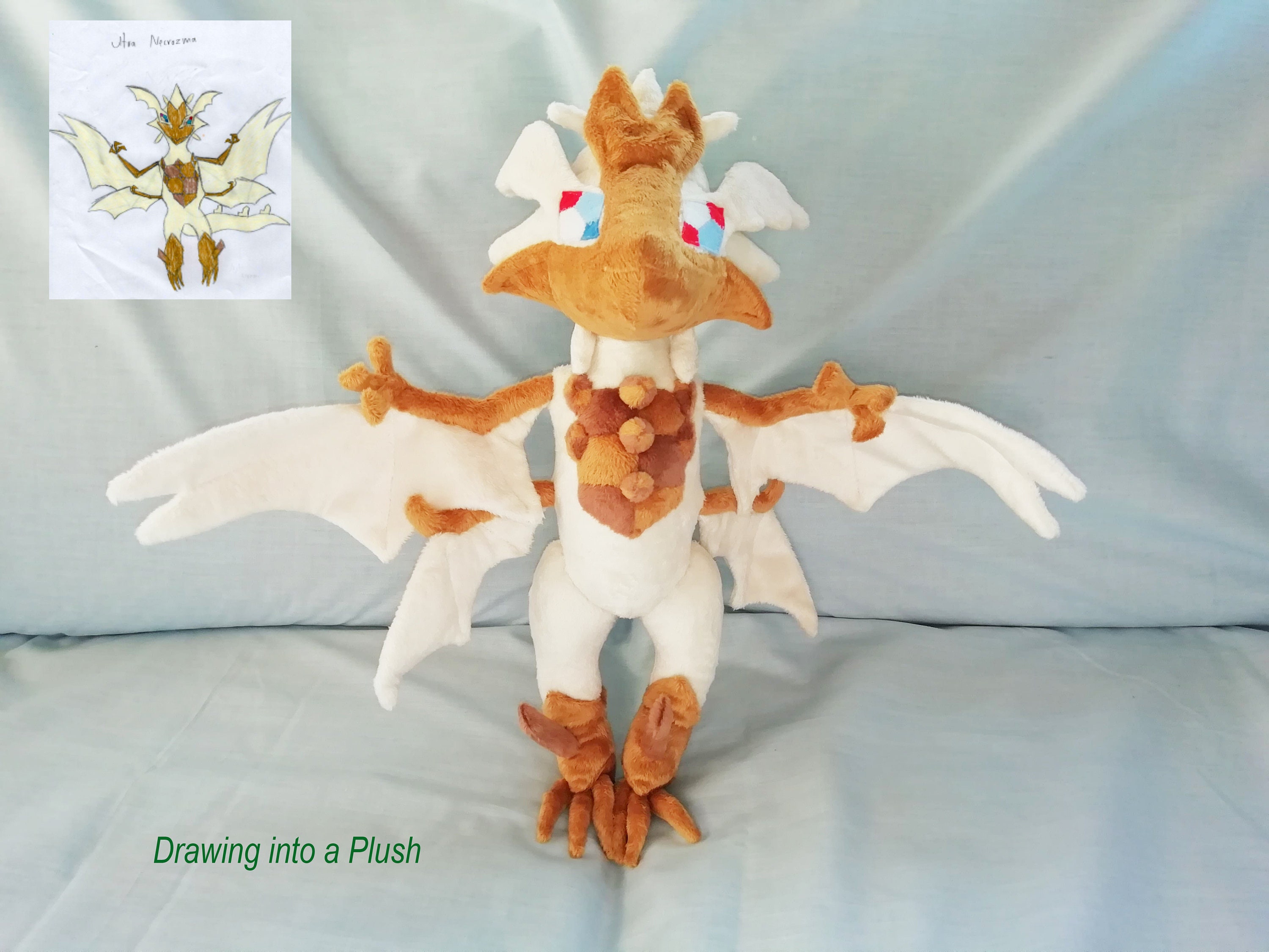 Custom Plush Just Like Pokemon Ultra Necrozma Inspired, Funmade