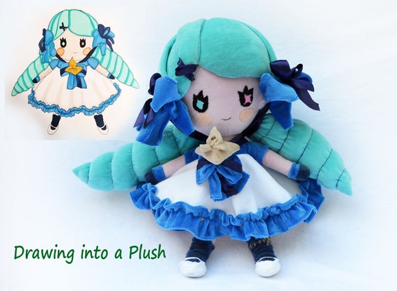 Custom Plush Just Like Tails doll inspired plush (funmade) , handmade to  order from the drawing. Not for Christmas