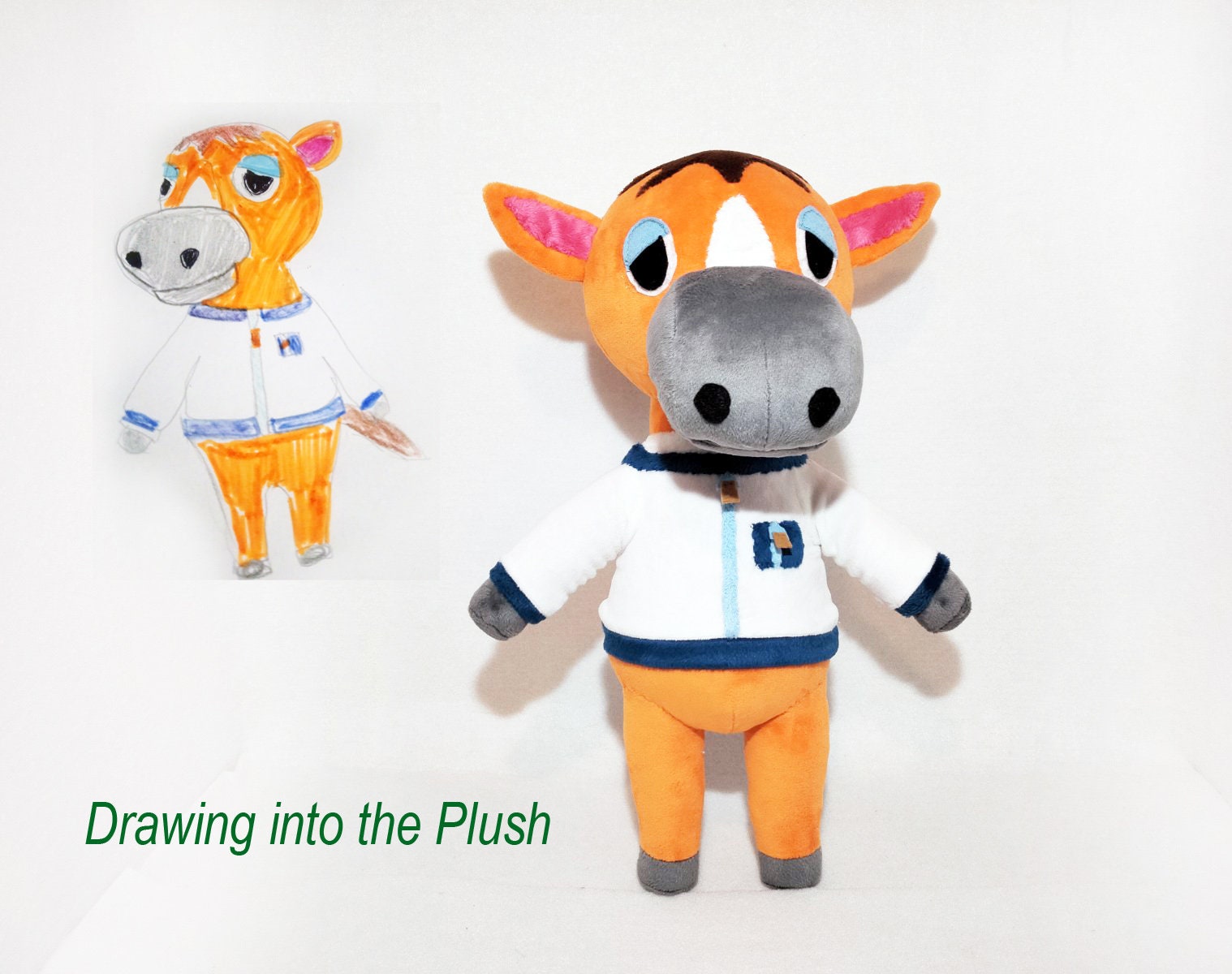 Custom Plush Just Like Elmer Animal Crossing Inspired, Funmade