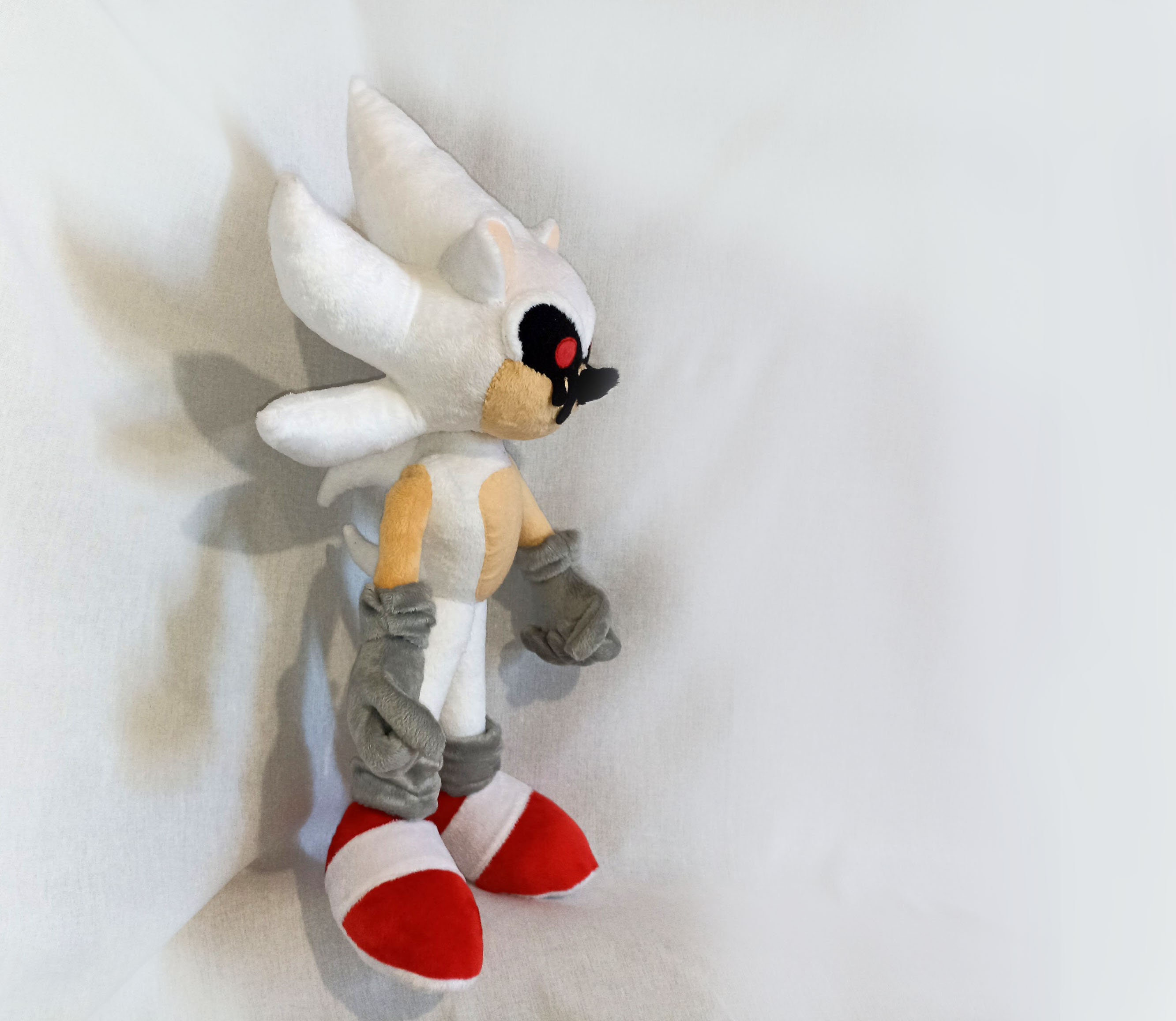 Сustom Plush Just Like Hyper Sonic the Hedgehog Inspired Handmade