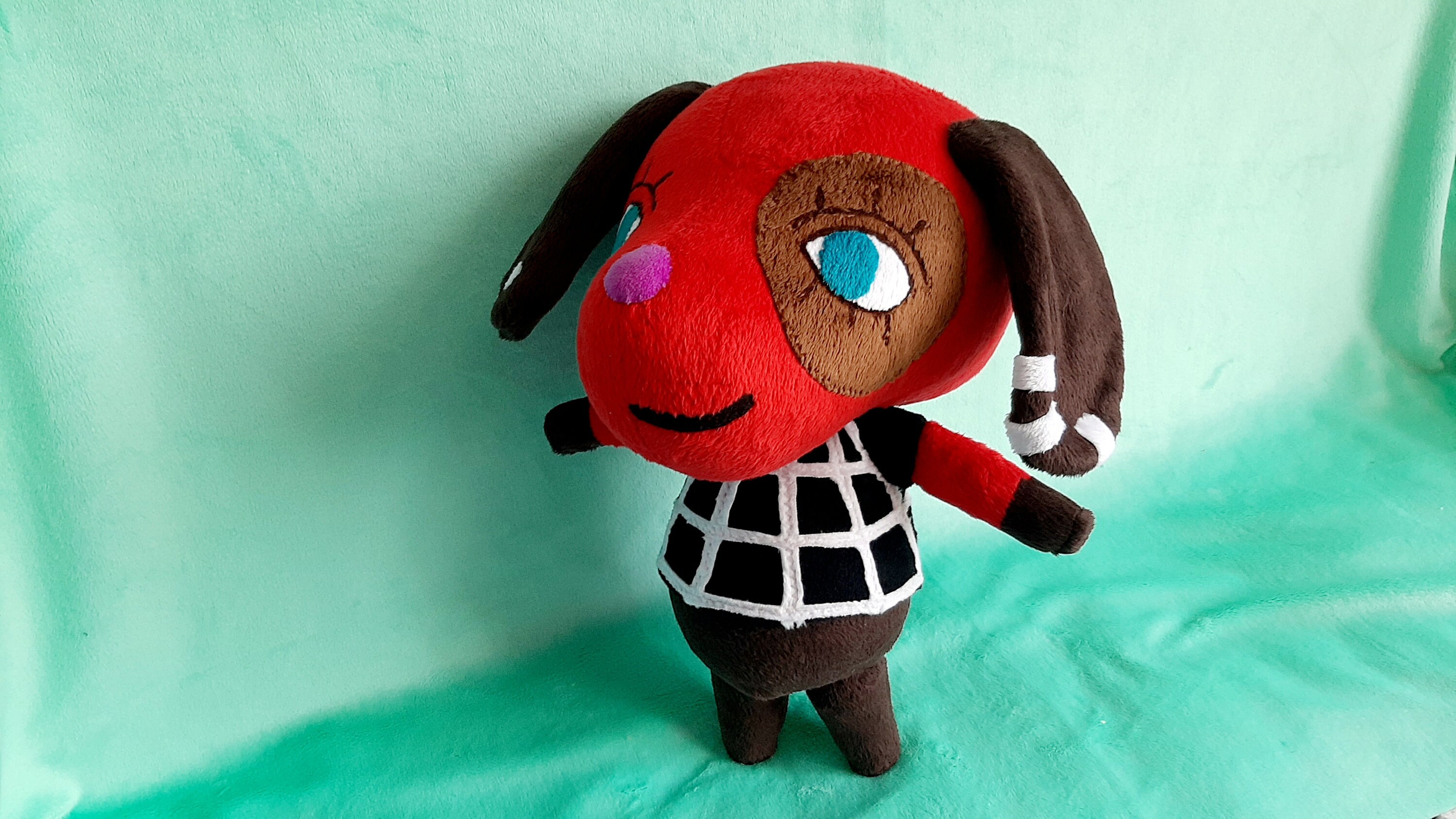 Custom plush Animal crossing Cherry dog villager inspired Etsy