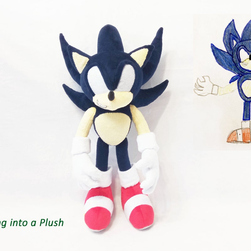 Dark Sonic Plush Etsy