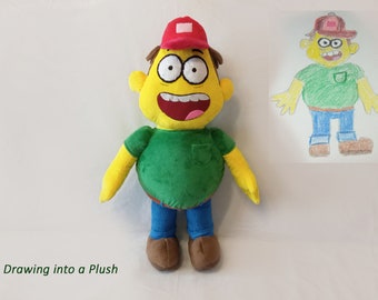 Custom Plush Just Like Bill Big city Greens  inspired (funmade), handmade  from the drawing to order, 50 cm .  Not for Christmas