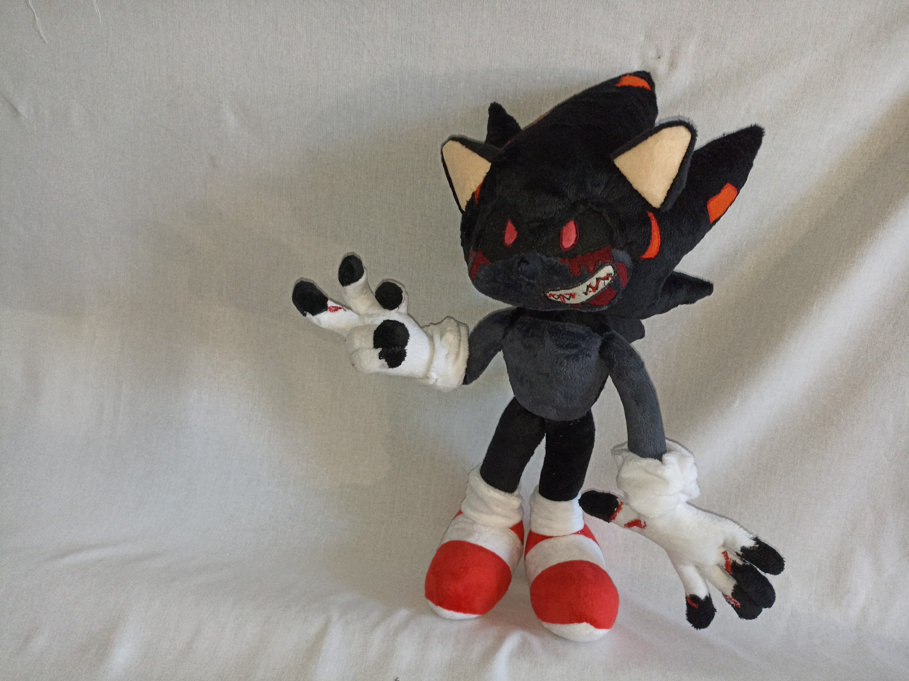 Custom plush, inspired by Dark Sonic - The Sonic X, made to order