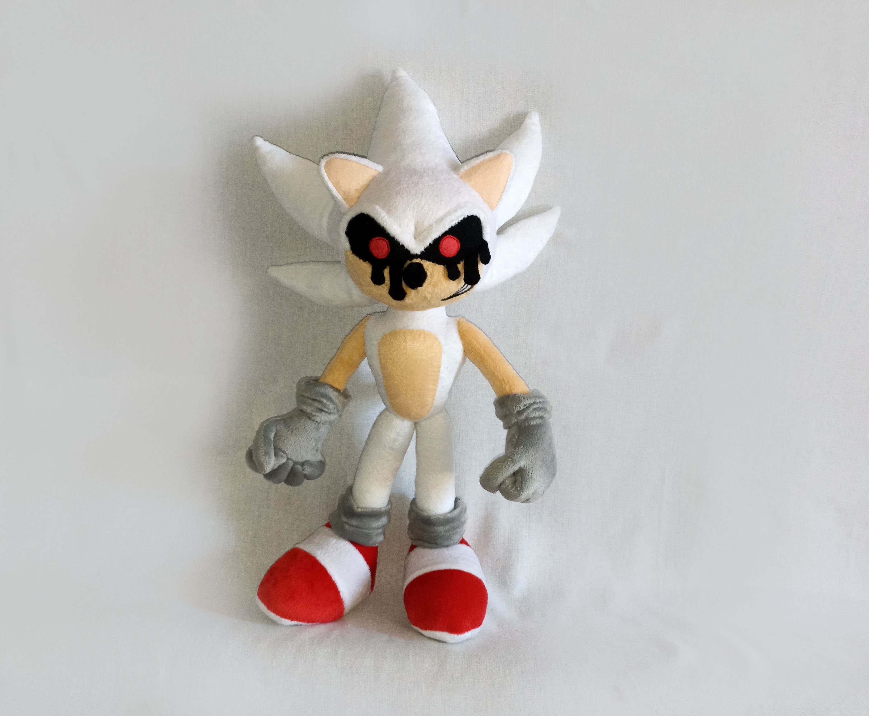 Сustom Plush Just Like Hyper Sonic the Hedgehog Inspired Handmade