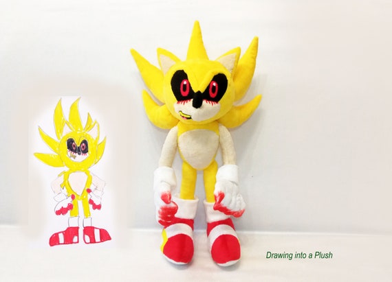 Custom plush, inspired by Dark Sonic - The Sonic X, made to order