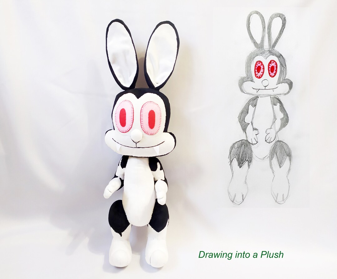 Banicule Rabbit Vampire. Bunny Bunnicula Plush. It is a Sample 