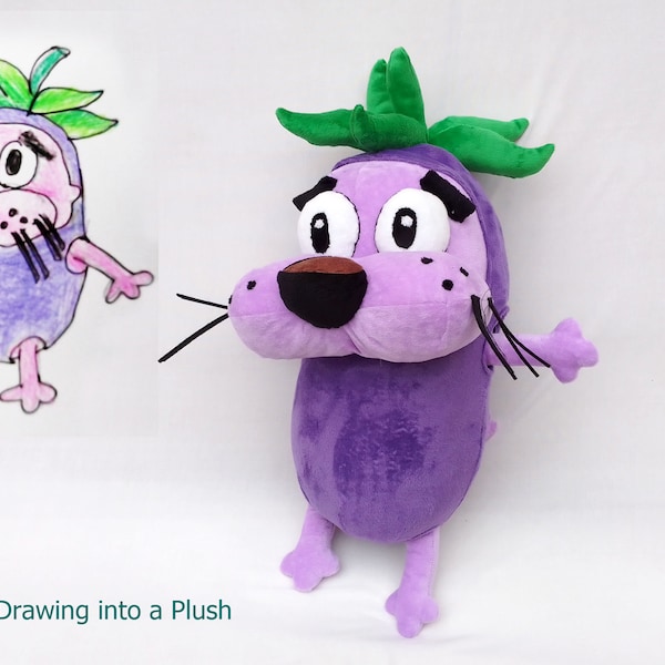 Great plush courage the new and authentic feisty dog 75cm rare