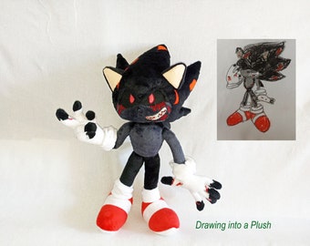 Custom Plush Just Like Dark Sonic the Sonic X the Dark Brotherhood