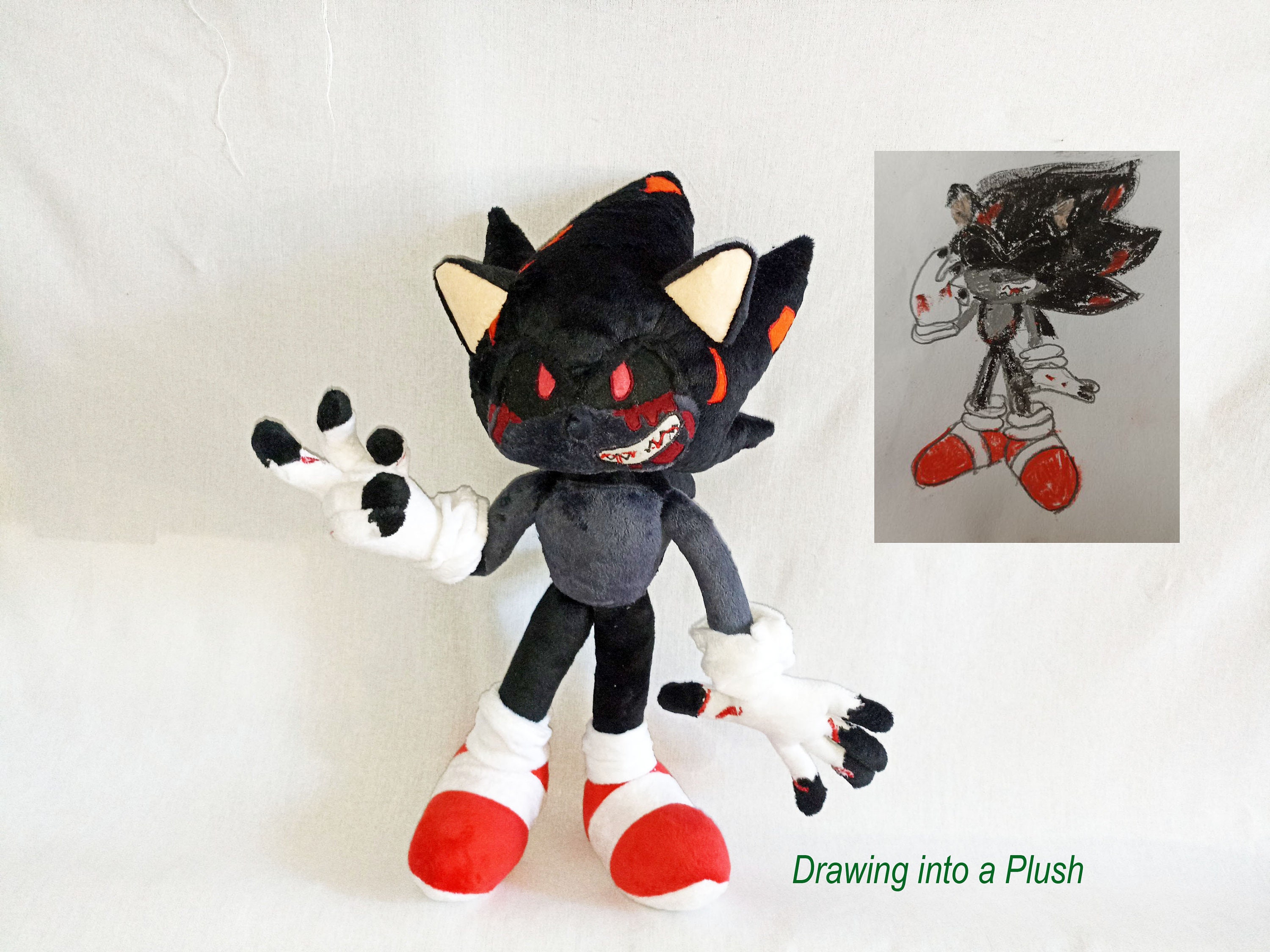 Custom Plush Inspired by the Sonic E X E.this is a Sample of