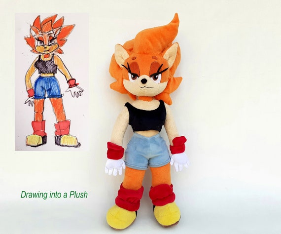 Custom Plush Just Like Dark Sonic the Sonic X the Dark Brotherhood