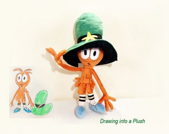 Сustom plush Just like Wander from Wander Over Yonder minky inspired funmade unofficial, made to order from the drawing.  2 options