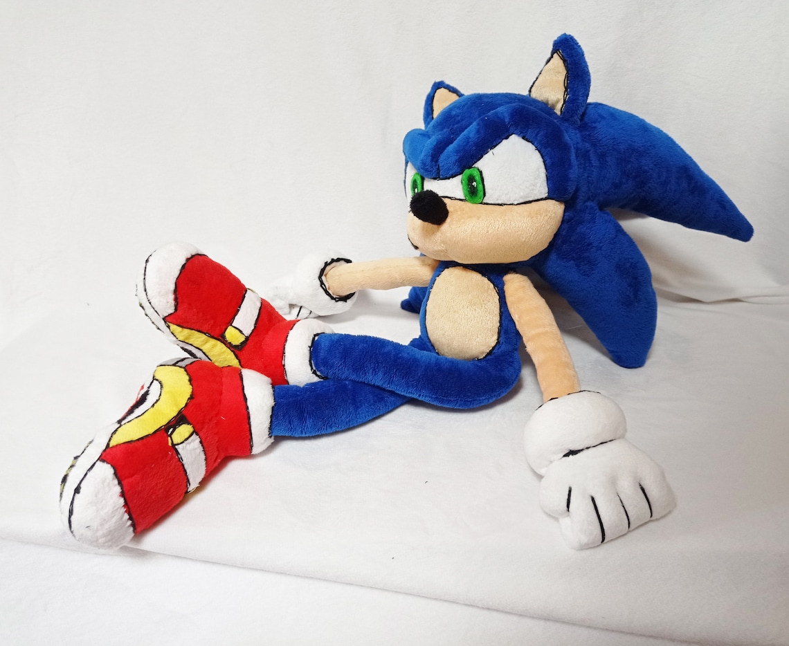 Sonic Adventure 2 with Soap Shoes inspired plush handmade to Etsy