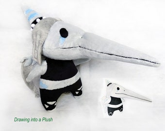 Custom Plush Just lIke Fang snoot  Goodbye Volcano High  inspired, funmade  unofficial to order. 40 сm, made to order