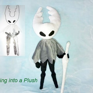 Custom plush just like  Pure Vessel from Hollow Knight inspired, funmade, unofficial, handmade to order