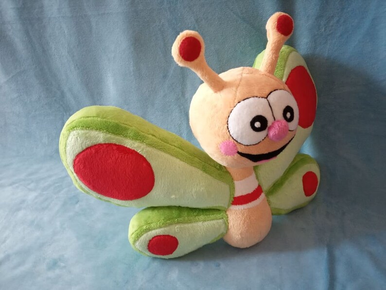Baby TV Butterfly inspired plush minky 30 cm made to order