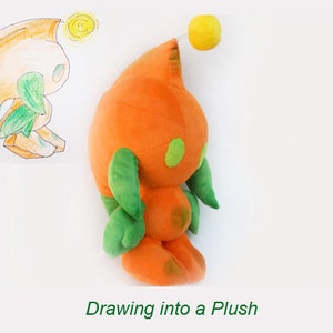 Custom Plush Just like Neutral Chaos Chao inspired plush funmade unofficial, hand made to order, 40 cm