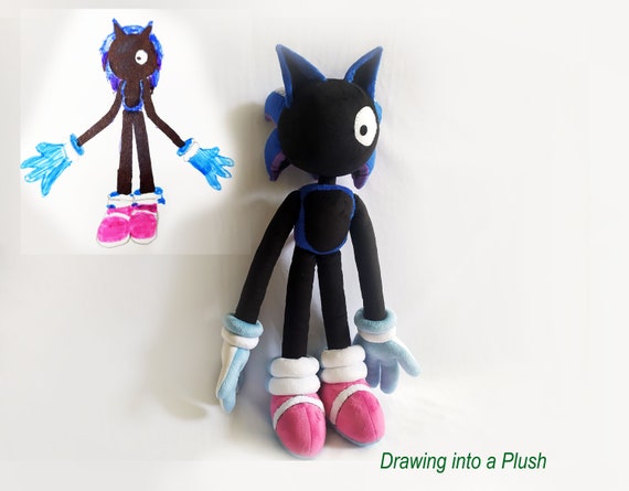 Custom Plush Just Like Dark Sonic Exe Inspired Plush Funmade