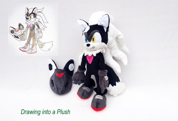 Сustom Plush Just Like Hyper Sonic the Hedgehog Inspired Handmade