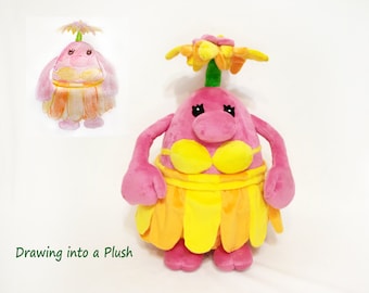 Custom plush  Just Like Super Mario Sunshine Pianta inspired (funmade), handmade to order from the drawing. Not for Xmas