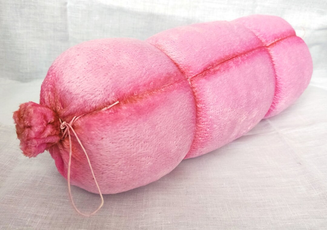 Bologna Sausage, Baloney, Meat Sausage, Pretend Food Pillow Plushie