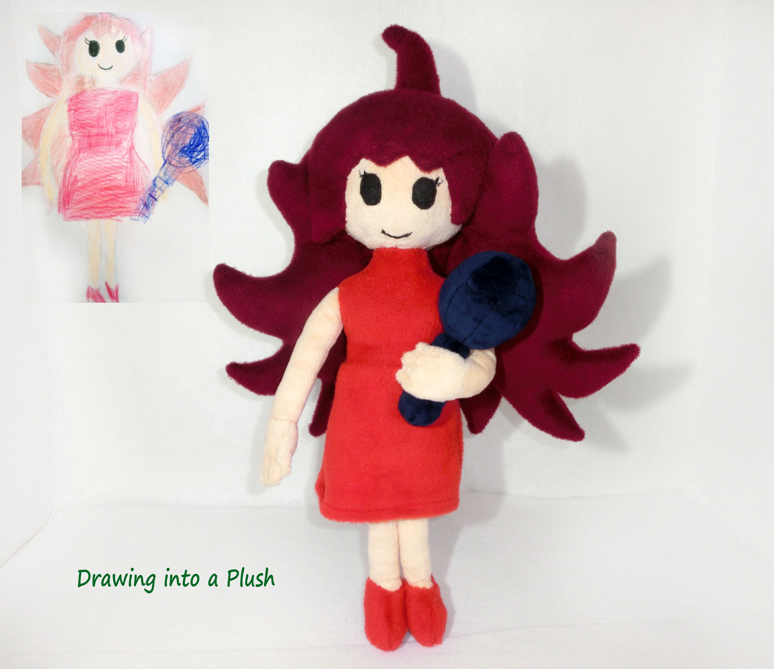 Custom Plush Just Like Girlfriend FNF inspired (funmade unofficial), handmade to order from the