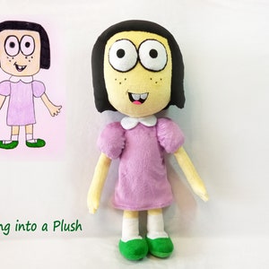 Custom plush Just Like Big City Greens Cricket Tilly inspired funmade plush, handmade to order from the drawing, 40 cm. Not for Christmas image 1