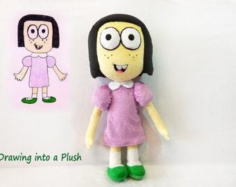 Custom plush Just Like Big City Greens Cricket Tilly inspired (funmade) plush, handmade to order from the drawing, 40 cm. Not for Christmas